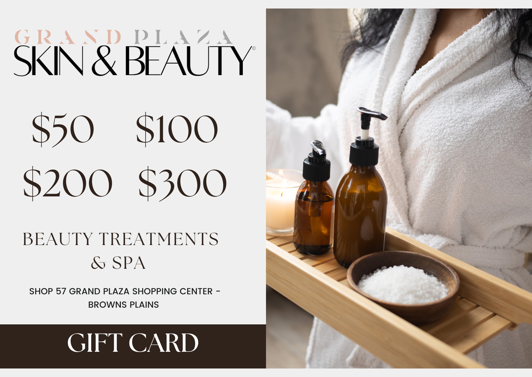 Beauty and Spa Gift Card